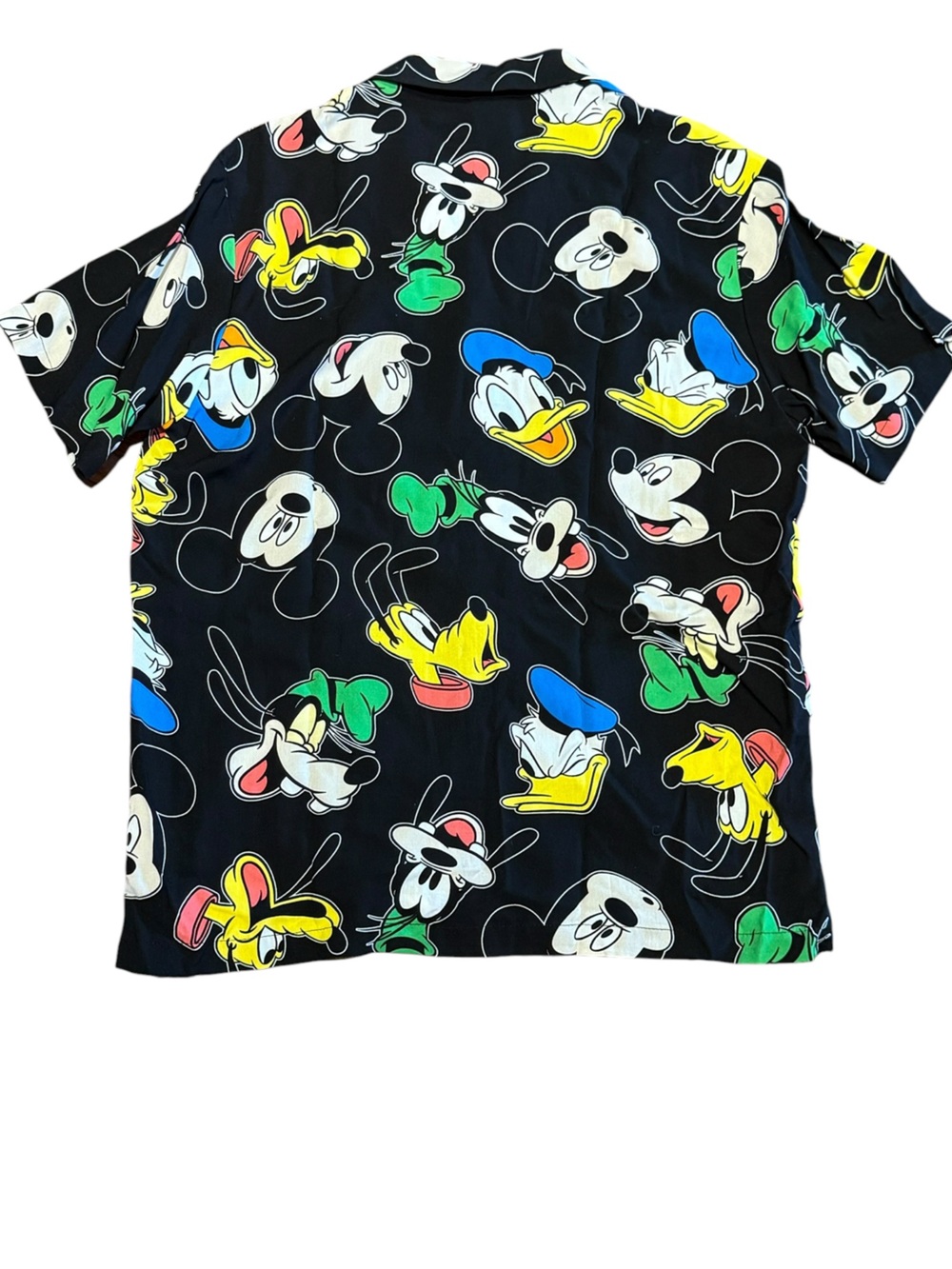 Disney Black Short Sleeve Character Print Shirt with Colorful Faces men’s Large - Picture 2 of 7
